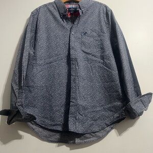 American Eagle Outfitters Dark Blue Patterned Shirt